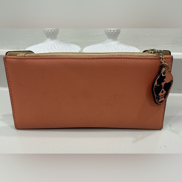 Sugar Skull Long Bifold Wallet with Zipper Pocket - Picture 4 of 11